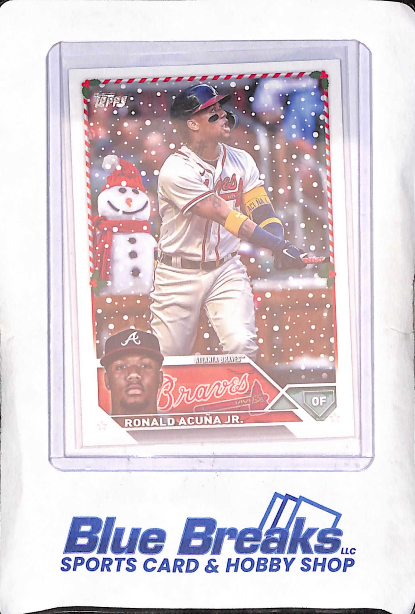 2023 Topps Holiday - Ronald Acuna Jr - Snowman Short Print - Atlanta Braves - Baseball - #H43
