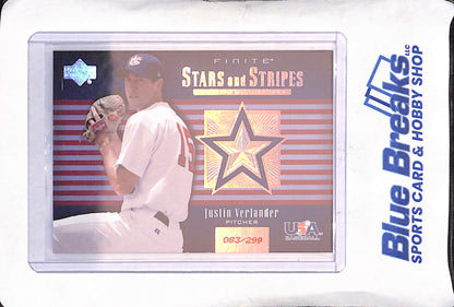 2023 Upper Deck Finite - Stars & Stripes - Justin Verlander - 83/299 - Team USA - Baseball - #USA-5
