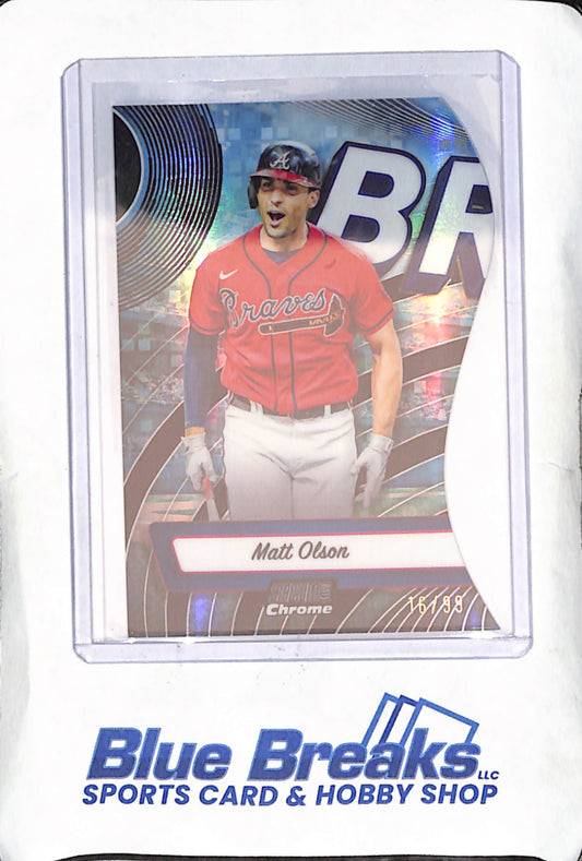 2024 Topps Stadium Club - Matt Olson - Chrome Die-Cut - 16/99 - Atlanta Braves - Baseball - #TRI-10