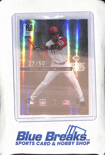 2004 Donruss Elite - Joe Morgan - Barry Larkin - Passing the Torch - 27/50 - Cincinnati Reds - Baseball - #PT-36