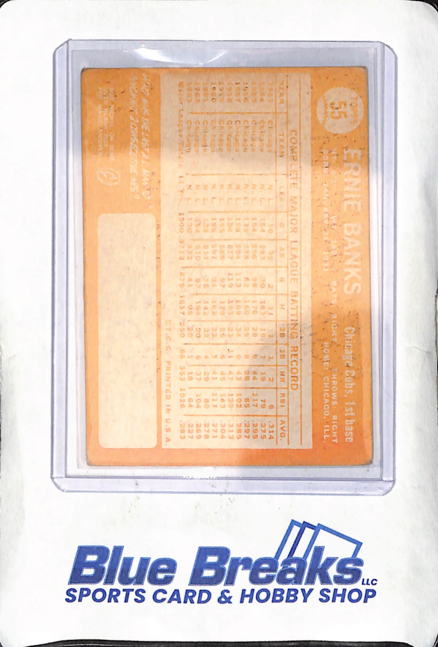 1964 Topps - Ernie Banks - Chicago Cubs - Baseball - #55