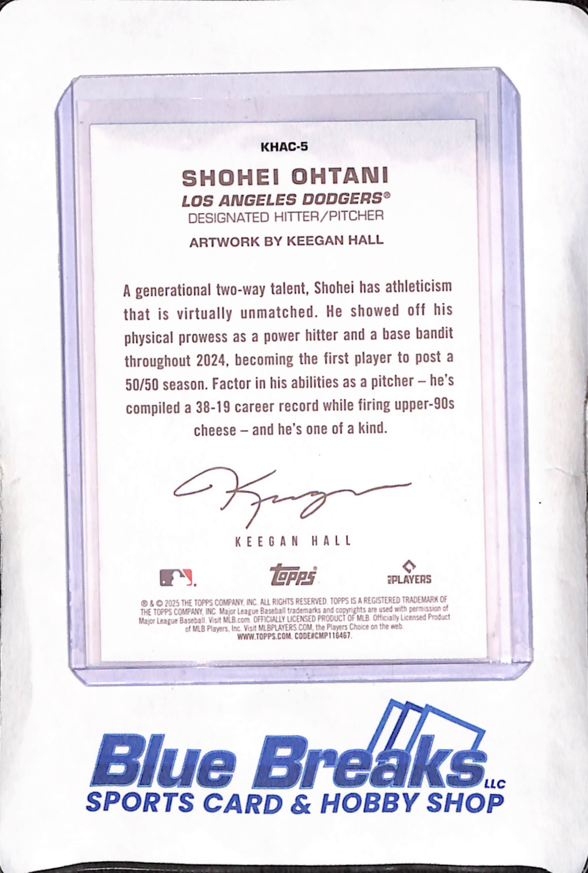 2025 Topps Update - Shohei Ohtani - SSP Artwork by Keegan Hall