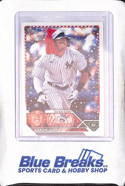 2023 Topps Holiday - Aaron Judge - Santa Hat Short Print - New York Yankees - Baseball - #H1