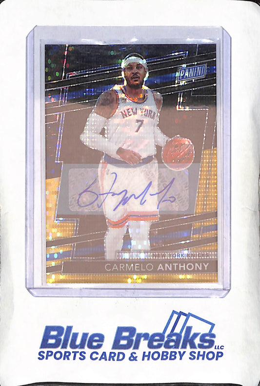 2024 Panini VIP National Gold Pack - Carmelo Anthony - Autograph - 4/5 - New York Knicks - Basketball - #34