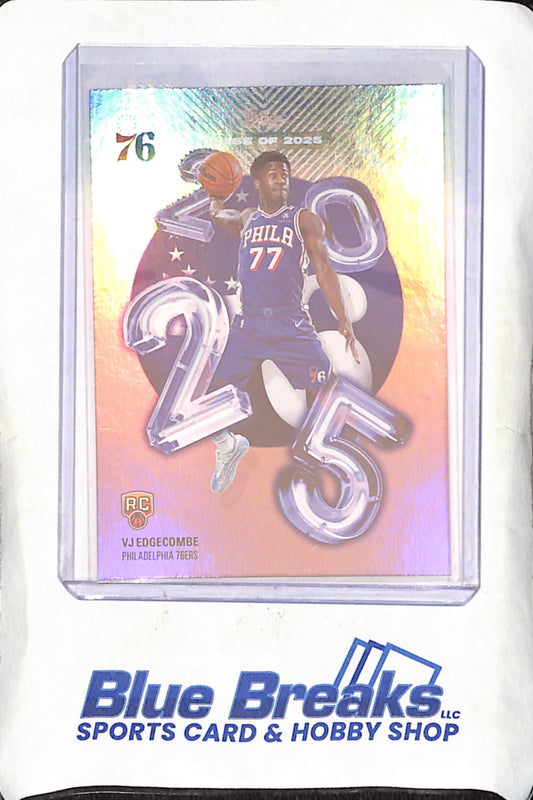 2025 Topps - VJ Edgecombe - Class of 2025 - RC - Philadelphia 76ers - Basketball - #C25-3