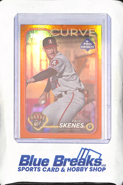 2024 Topps Pro Debut - Paul Skenes - Orange Foil - 16/25 - Altoona Curve - Baseball - #PD-140