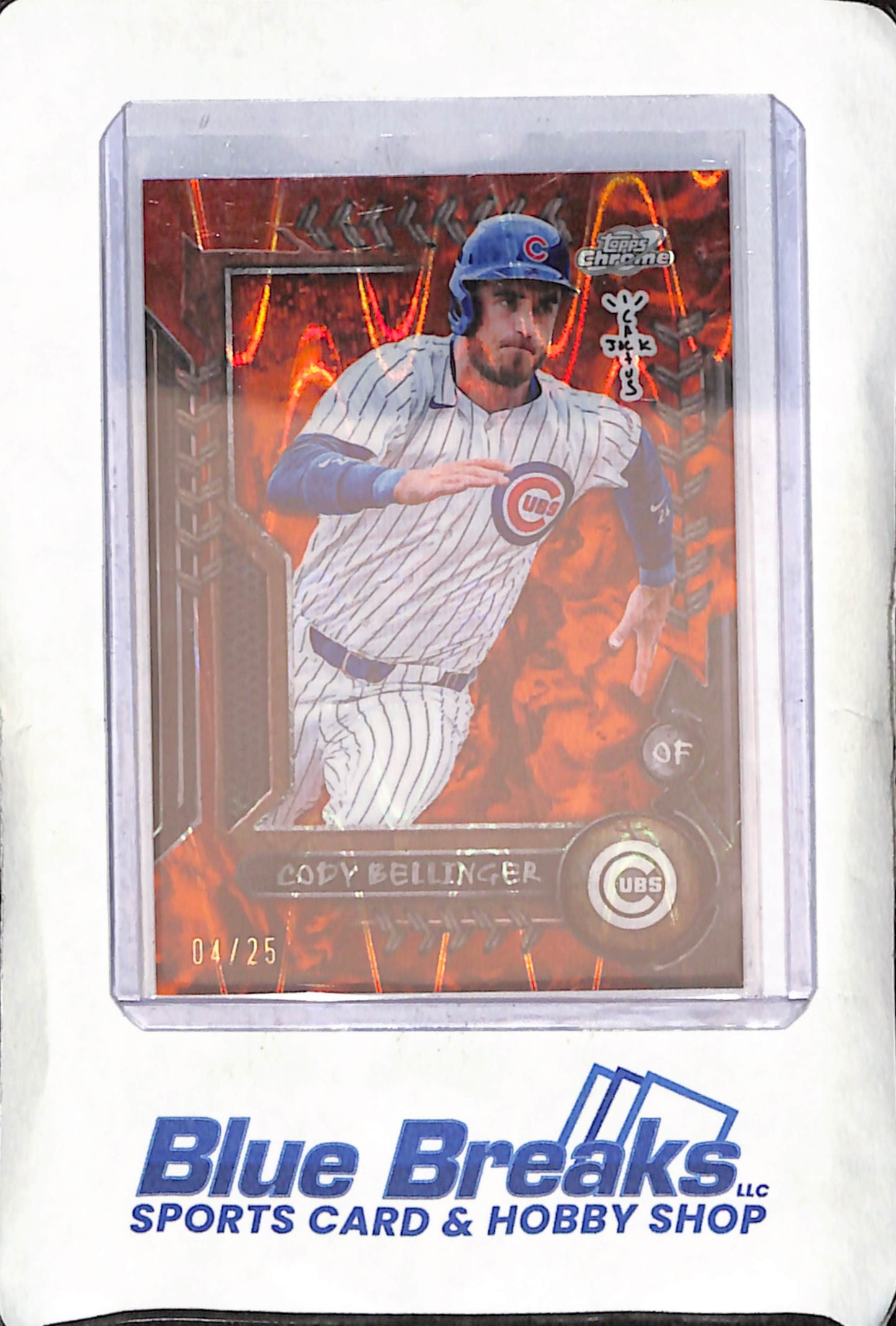 2024 Topps Chrome Cosmic Cactus Jack - Cody Bellinger - Orange - 4/25 - Chicago Cubs - Baseball - #29
