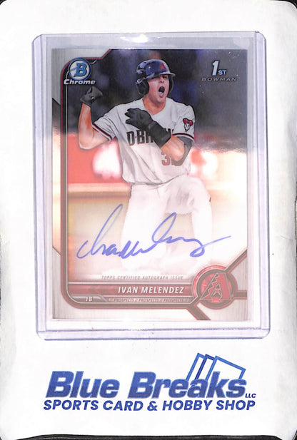 2022 Bowman Chrome - Ivan Melendez - 1st Bowman - Autograph - Arizona Diamondback - Baseball - #CDA-IM