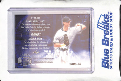 2024 Leaf Bronx Legacy - Randy Johnson - 2005-06 A NY Minute Autograph - 5/5 - New York Yankees - Baseball - #NYMA-RJ1