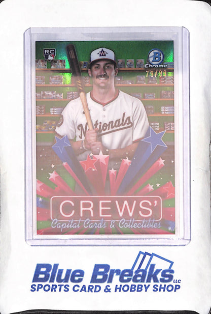 2025 Bowman Chrome - Dylan Crews - Green Capital Cards & Collectibles - RC - 79/99 - Washington Nationals - Baseball - #HS-12