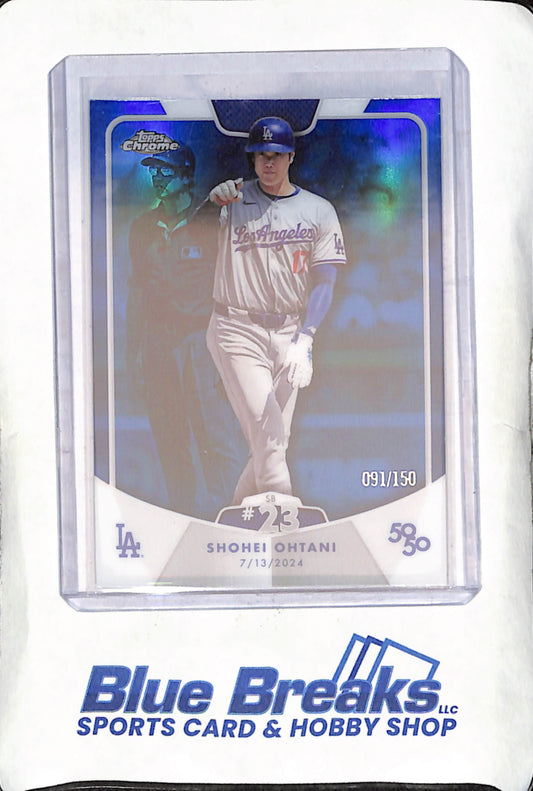 2024 Topps 50/50 - Shohei Ohtani - 7/13/2024 - 91/150 - Los Angeles Dodgers - Baseball - #52