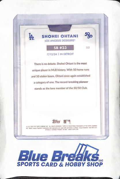 2024 Topps 50/50 - Shohei Ohtani - 7/13/2024 - 91/150 - Los Angeles Dodgers - Baseball - #52