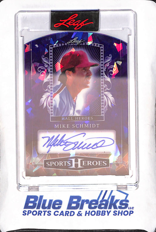 2025 Leaf Sports Heroes - Mike Schmidt - Purple Autograph - Die-Cut - 14/15 - Philadelphia Phillies - Baseball - #HH-MS1
