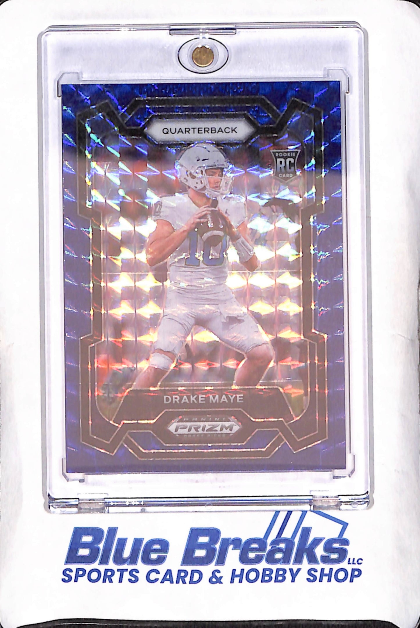 2024 Panini Prizm Draft Picks - Drake Maye - Blue Finite Prizm - RC - 28/89 - New England Patriots - Football - #103
