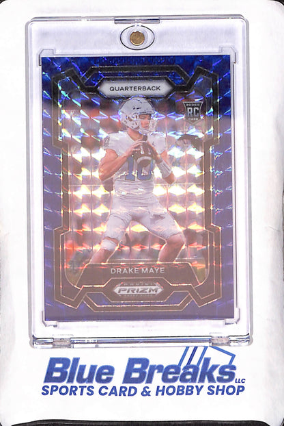 2024 Panini Prizm Draft Picks - Drake Maye - Blue Finite Prizm - RC - 28/89 - New England Patriots - Football - #103