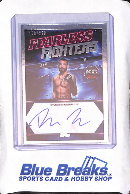 2025 Topps UFC Knockout - Dan Ige - Fearless Fighters Autograph -  100/200 - UFC - #FF-D1