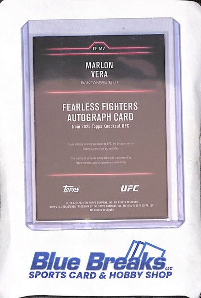 2025 Topps UFC Knockout - Marlon Vera - Fearless Fighters Autograph - 268/299 - Bantamweight - UFC - #FF-MV