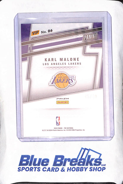 2024 Panini National VIP Gold Pack - Karl Malone - Purple Prizm - 45/49 - Los Angeles Lakers - Basketball - #26