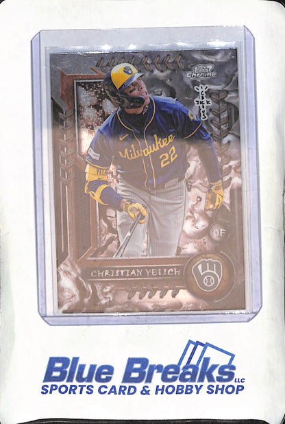 2024 Topps Chrome Cosmic Cactus Jack - Christian Yelich - Milwaukee Brewers - Baseball - #23