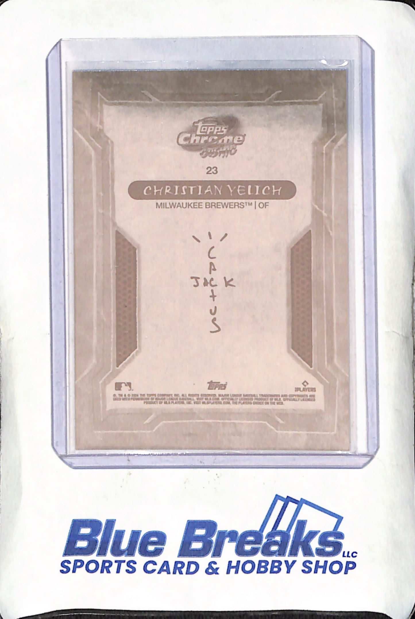 2024 Topps Chrome Cosmic Cactus Jack - Christian Yelich - Milwaukee Brewers - Baseball - #23