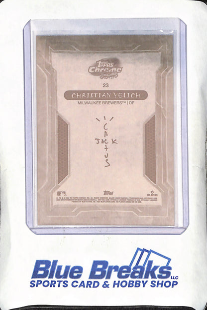 2024 Topps Chrome Cosmic Cactus Jack - Christian Yelich - Milwaukee Brewers - Baseball - #23