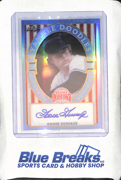 2024 Leaf Bronx Legacy - Goose Gossage - Yankee Doodles - Blue - 2/3 - New York Yankees - #YD-GG1