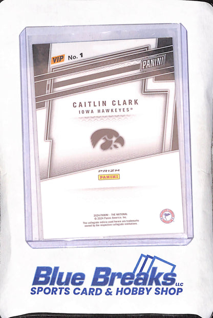 2024 Panini National VIP Gold Pack - Caitlin Clark - Prizm - RC - Iowa Hawkeyes - Basketball - #1