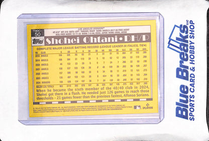 2025 Topps Chrome - Shohei Ohtani - 35th Anniversary - Blue Mojo - 68/150 - Los Angeles Dodgers - Baseball - #T90C-50