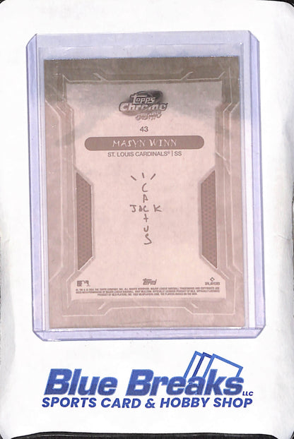 2024 Topps Chrome Cosmic Cactus Jack - Masyn Winn - RC - St Louis Cardinals - Baseball - #43