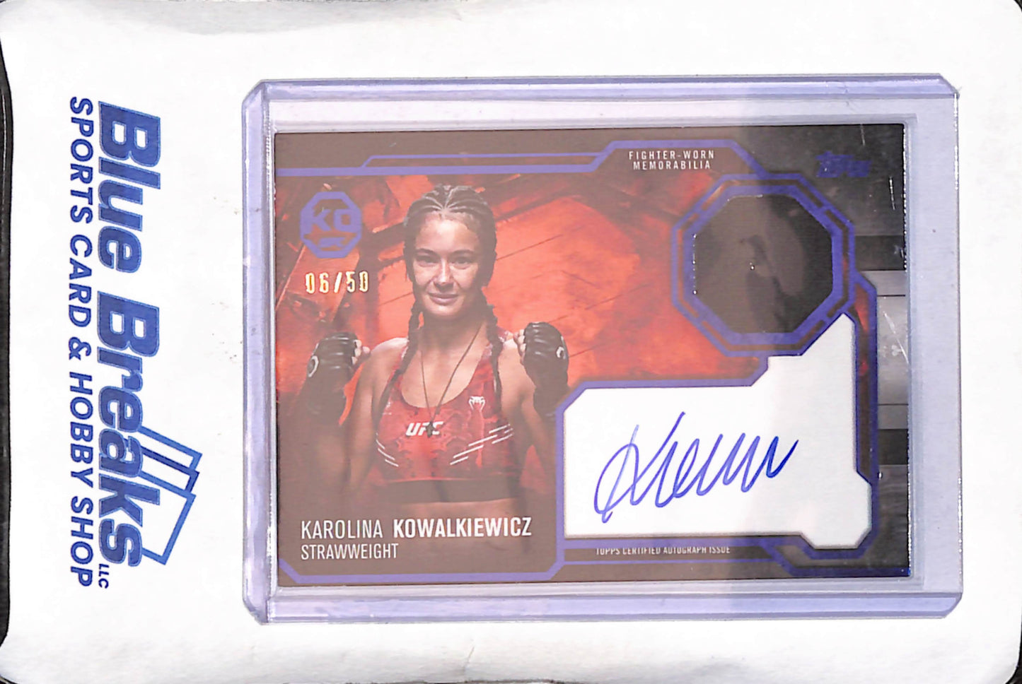 2025 Topps UFC Knockout - Karolina Kowalkiewicz - Knockout Autograph Relic - 6/50 - Strawweight - #KAR-KK