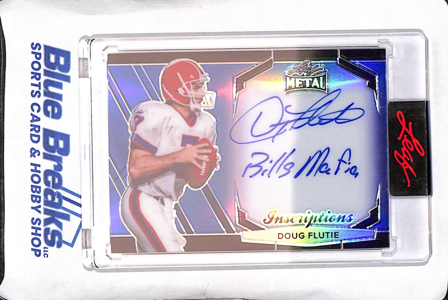 2024 Leaf Metal - Doug Flutie - Blue Autograph  - Bills Mafia - Buffalo Bills - Football - 60/100 - #MI-DG1