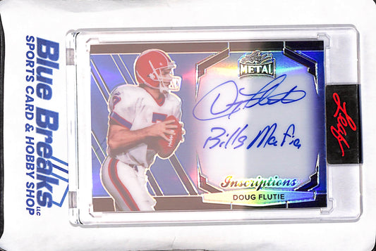2024 Leaf Metal - Doug Flutie - Blue Autograph  - Bills Mafia - Buffalo Bills - Football - 60/100 - #MI-DG1