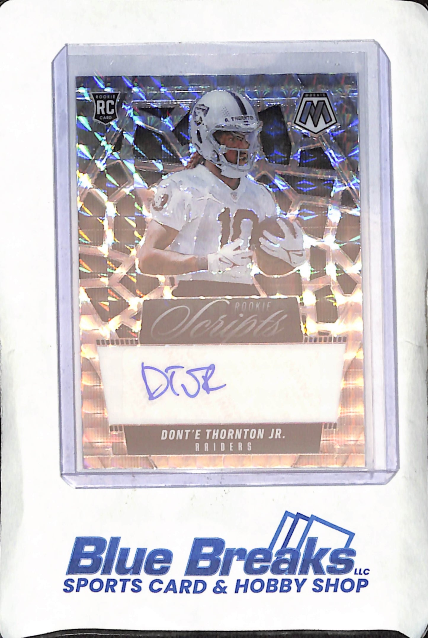 2025 Panini Mosaic Donte Thornton - Rookie Scripts - Autograph - RC - Las Vegas Raiders - Football - #RS-DTJ