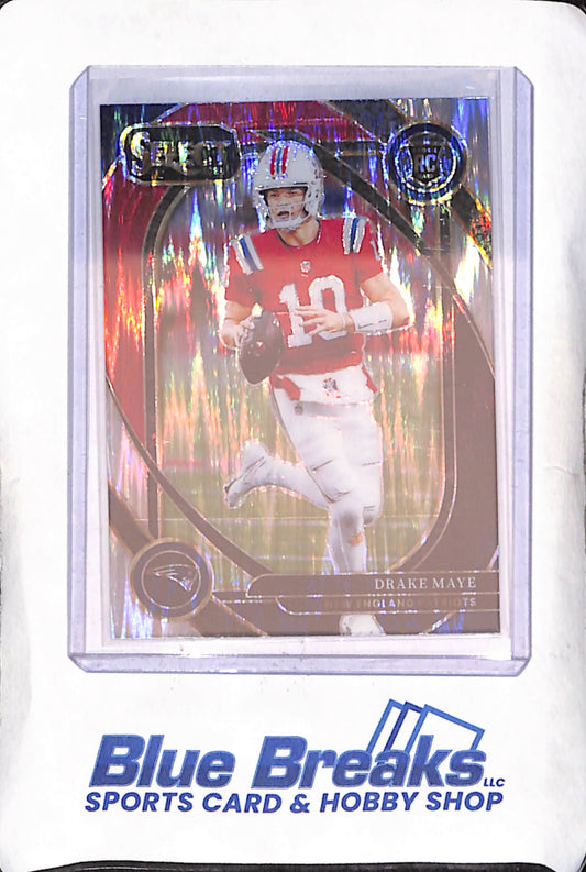 2024 Panini Select - Drake Maye - Red Black Shock - Club Level - RC - New England Patriots - Football - #218