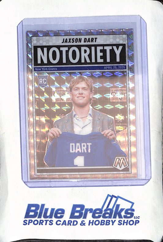 2025 Panini Mosaic - Jaxon Dart - Mosaic - Notoriety - RC - New Giants - Football - #11
