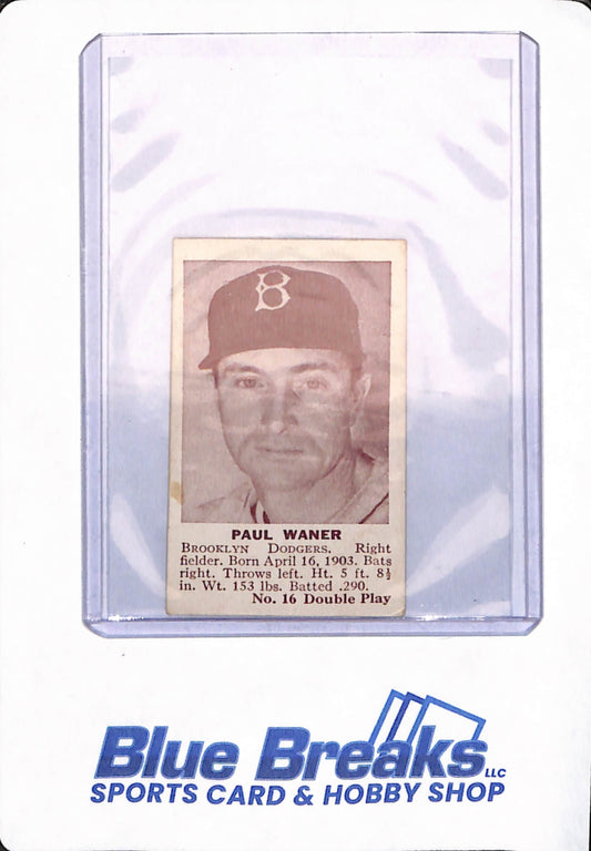 Paul Waner - 1941 - Double Play - Baseball - Brooklyn Dodgers