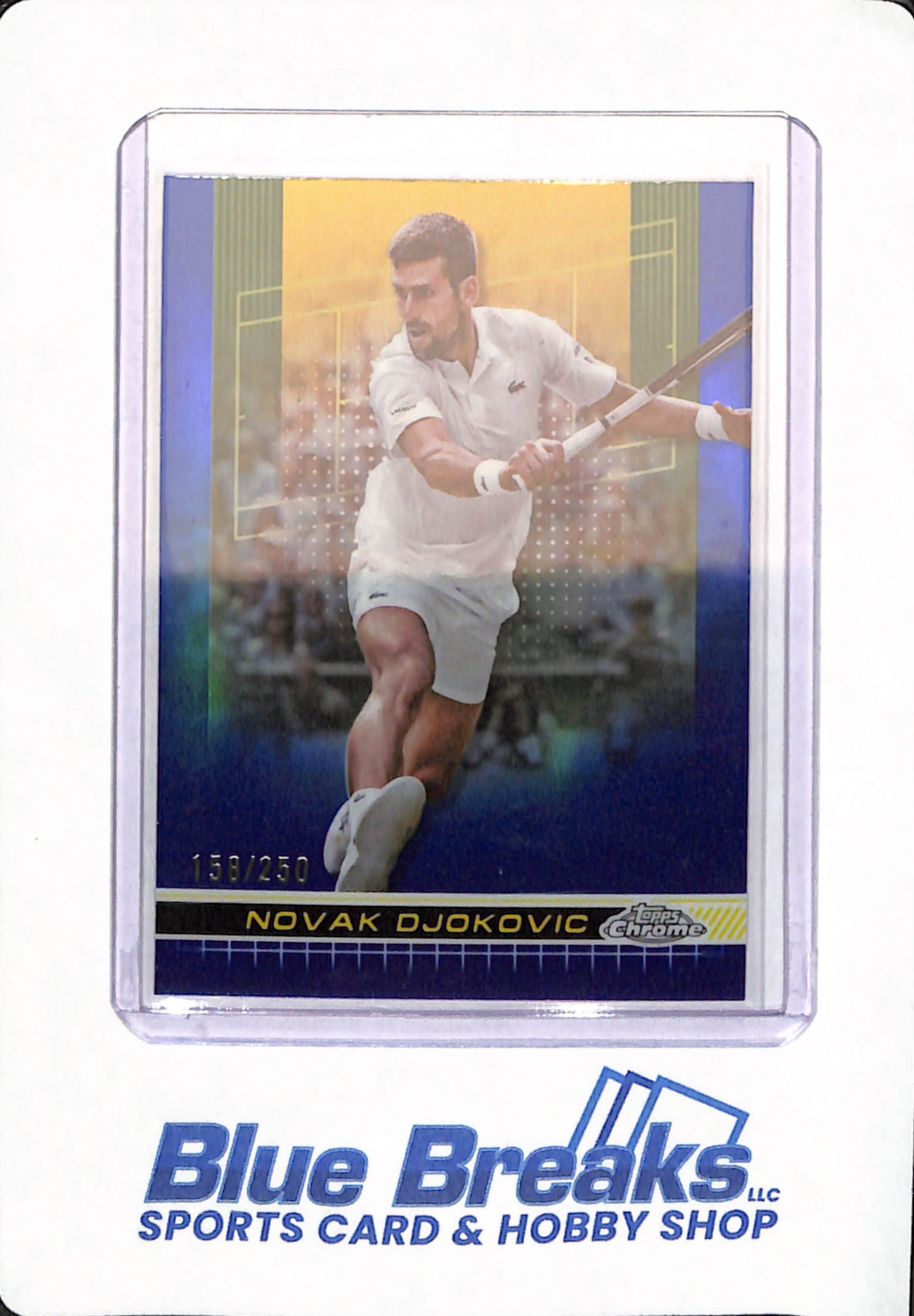 Novak Djokovic - 2024 Topps Chrome Tennis - 1 - Other Sport - Blue Refractor - 158/250