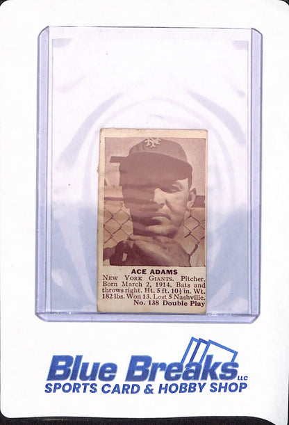 Ace Adams - 1941 - Double Play - Baseball - New York Giants