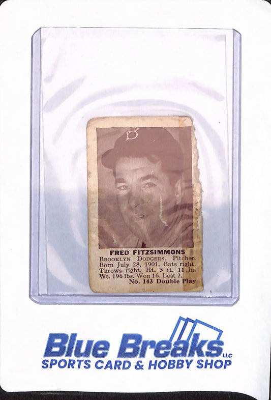 Fred Fitzsimmons - 1941 - Double Play - Baseball - Brooklyn Dodgers