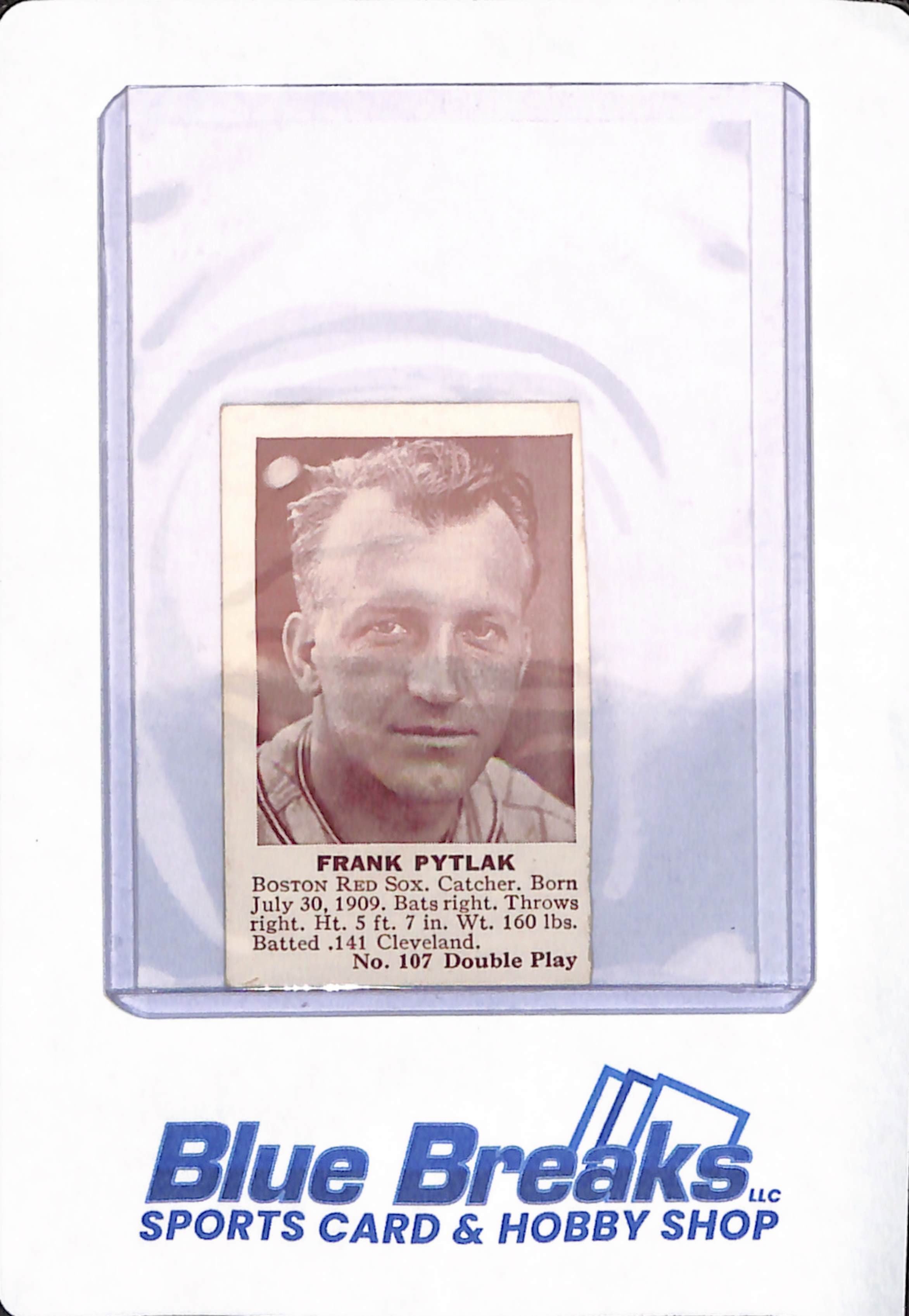 Frank Pytlak - 1941 - Double Play - Baseball - Boston Red Sox – Blue ...
