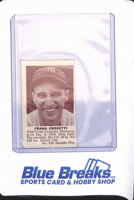 Frank Crosetti - 1941 - Double Play - Baseball - New York Yankees