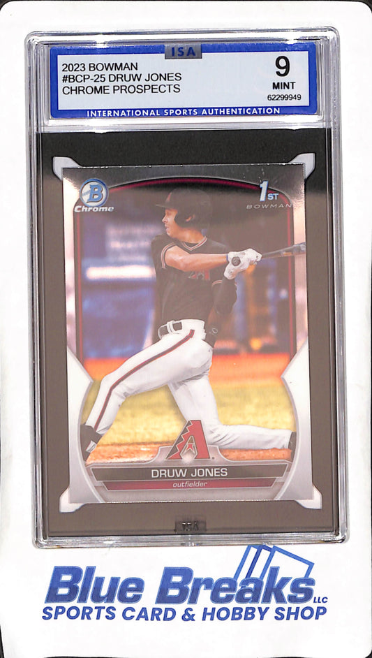 2023 Bowman - Druw Jones - Chrome Prospects - Bowman 1st - ISA 9 - Arizona Diamondbacks - Baseball - #BCP-25