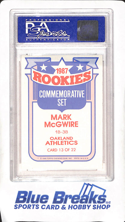 1988 Topps Glossy Rookies - Mark McGwire - PSA 8 - Oakland Athletics - Baseball - #13