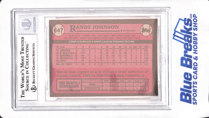 1989 Topps - Randy Johnson - BGS 7 - Montreal Expos - Baseball - #647