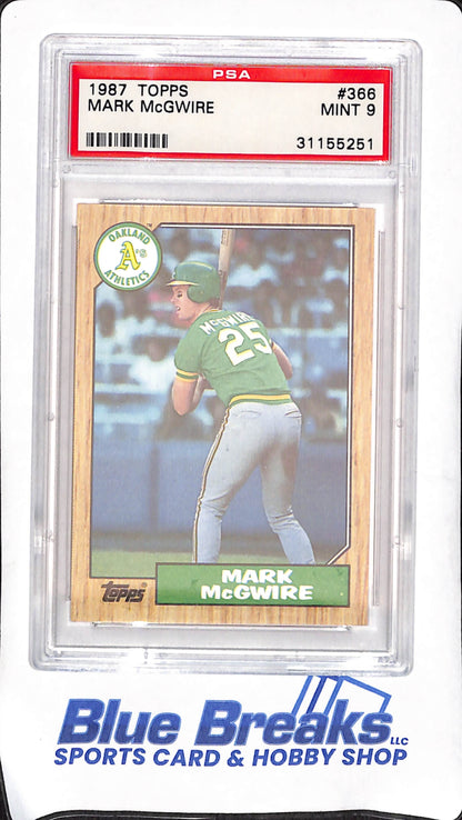 1987 Topps - Mark McGwire - PSA 9 - Oakland Athletics - Baseball - #366