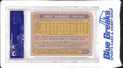 1987 Topps - Mark McGwire - PSA 9 - Oakland Athletics - Baseball - #366
