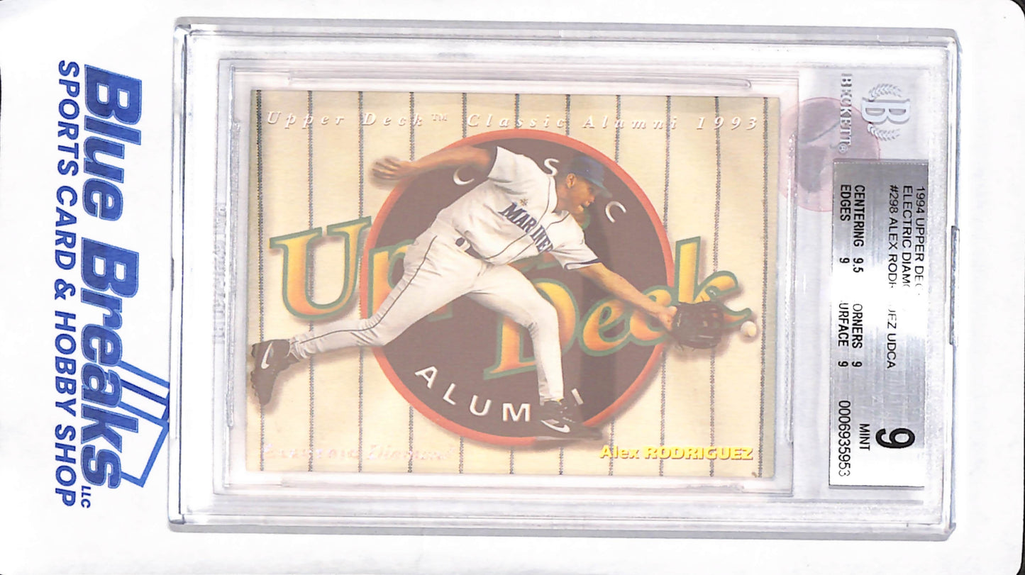 1994 Upper Deck - Alex Rodriguez - Electric Diamond Class Alumni - BGS 9 - Seattle Mariners - Baseball - #298