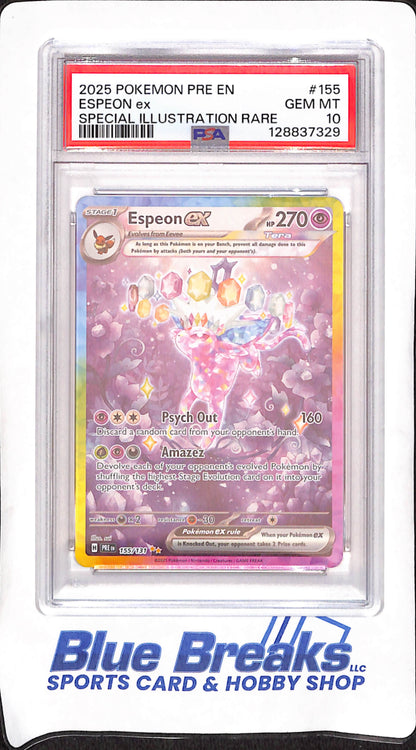 2025 Pokemon - Espeon ex - Special Illustration Rare - PSA 10 - #155