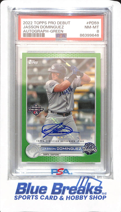 2022 Topps Pro Debut - Jasson Dominguez - Autograph - Green - Baseball - Tampa Tarpons - New York Yankees - 79/99