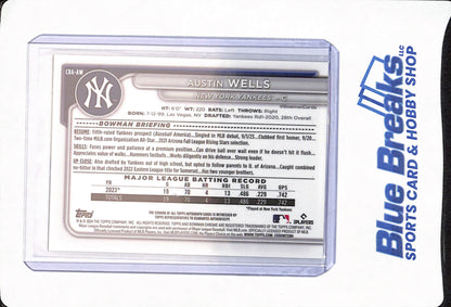 2024 Bowman Chrome - Austin Wells - Yellow - 38/75 - Baseball - New York Yankees